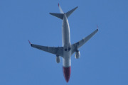 Morten 22 juli 2025 - SE-RPE over Høyenhall, klokken er 14.26 og det er Norwegian Air Sweden AOC som kommer med sin Boeing 737-8JP fra 2016. Den så jeg 15 juli 2021 og kanskje 16 juli 2025