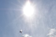 Morten 11 juni 2025 - EI-DTN over Høyenhall, klokken er 13.38 og det er ITA Airways vi får sammen med solen