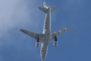 Morten 16 juni 2025 - OO-SSA over Høyenhall, klokken er 16.58 og det er Brussels Airlines som kommer med sin Airbus A319-111 fra 2005. Den så jeg 23 juni 2023 på Sankthansaften når dem passerte månen