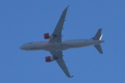 Morten 17 mai 2025 - EI-SIF over Høyenhall, klokken er 13.24 og jeg tror det er SAS Connect som kommer med sin Airbus A320-251N fra april 2018 og heter Turgesius Viking. Jeg så den 13 og 15 mai 2025 også