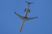 Morten 18 mai 2025 - EI-FPV over Høyenhall, klokken er 14.59 og det er SAS Scandinavian Airlines som kommer med sin Bombardier CRJ-900LR fra desember 2017 og heter Trud Viking. Den har jeg ikke i registret så her må vi sitere. Han er gift med Siv, sammen med henne har han datteren Trud, som betyr styrke...