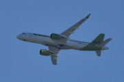 Morten 19 mai 2025 - YL-ABV over Høyenhall, klokken er 10.53 og det er airBaltic som kommer med sin Airbus A220-300 fra juli 2024. Den har jeg bare sett den 26 september 2024