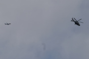 Morten 20 februar 2026 - Norwegian og Politihelikopter over Høyenhall