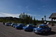 Fredag - Noen av disse blå bilene skal kjøre rally i morgen