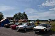 Lørdag - Fra vestre en Renault 12, så en Renault 5 GTE (1989), neste en Renault 18 (1981) og til slutt en Renault Fuego (1981)
