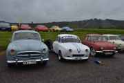 Så er vi litt på runde former, en Renault Fregate fra 1958, en Renault Dauphine Gordini fra 1962, og en Renault Dauphine med soltak fra 1960. Renault Dauphine med soltak, er det originalt?