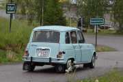 Her ser vi på en Renault 4 Super fra 1963, som dere sikkert ser så har den en bakdel som er veldig spesiell