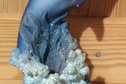 Delfin blå, høyde 7,5 cm