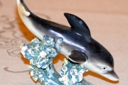 Delfin grå, høyde 9 cm