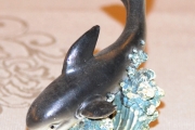 Delfin grå, høyde 9 cm