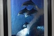 Gammelt Delfin bilde i ramme