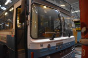 Men vi var ikke helt ferdig med bussene, her har vi en Volvo til. Den gikk fra Oslo Rådhus og ut motorveien, men hvilken retning?