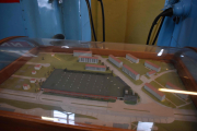 Her har vi en modell av Grefsen verksted og vognhall, fløy over der i år også. Kanskje jeg kan finne et luftfoto