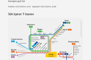 T-banen er stengt fra 3-18 august mellom Brynseng og Tøyen. Dette blir nok 2 slitsomme uker da jeg må på jobb