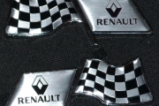 Metal Flag Badge Emblem Decal Sticker For Renault
