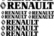 RENAULT decal, graphics, sticker. pack x10 pieces