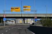 Sinsenkrysset, nå er det til høyre og følge riksvei 4 mot Gjøvik