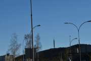 Her ser vi TV-masta som vi by-gutta kaller den, den står på Røverkollen