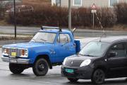 Dodge har vi registrert, men ikke den ved siden av. Det er en Renault Kangoo fra 2012