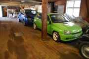 Her ser vi en Renault Clio 16V og en Renault Avantime bak, spesielle biler dette også